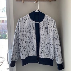 Adidas reversible rain wind bomber jacket